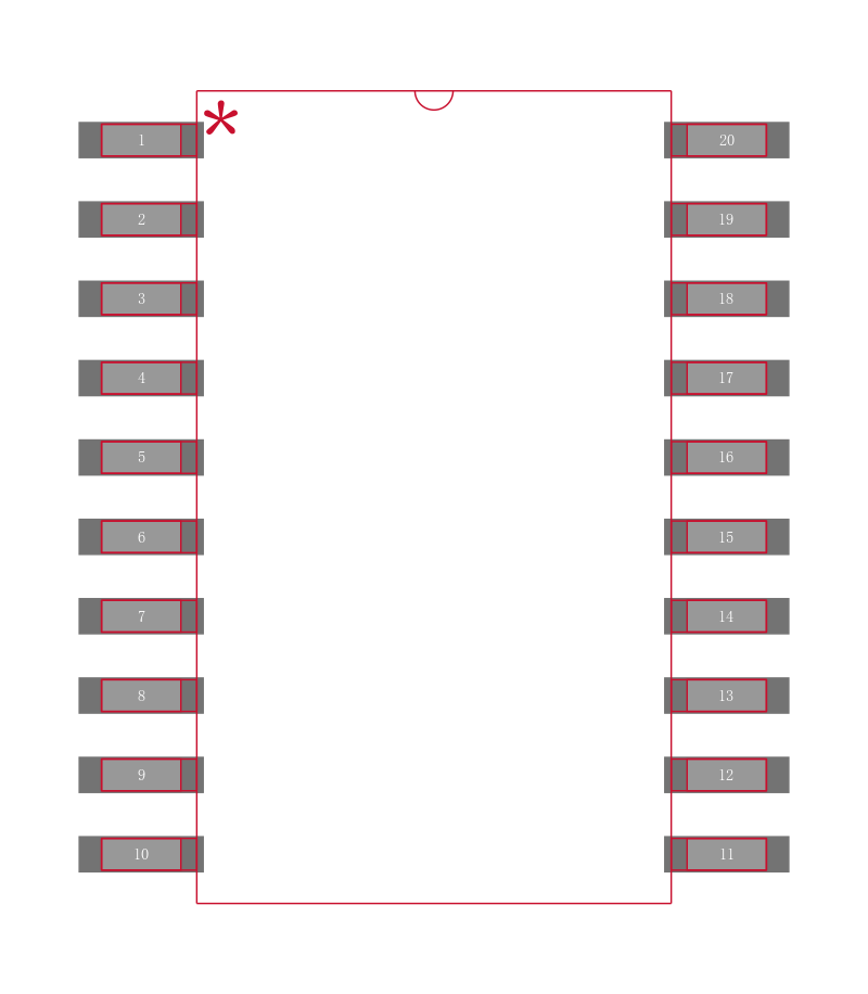 SN74LVT240ADWE4封装焊盘图