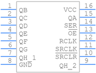 SN74HC595DWR引脚图