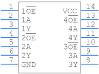 SN74LV125APW引脚图