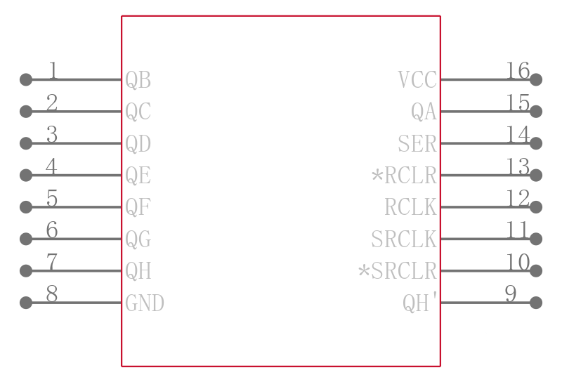 SN74LV594ANSR引脚图