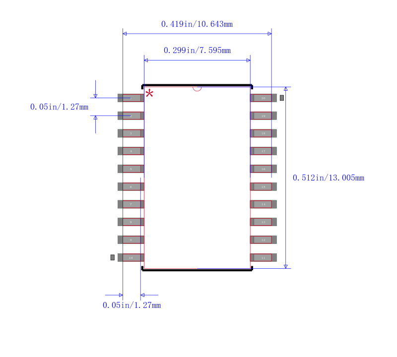 SN74ACT564DWG4封装图