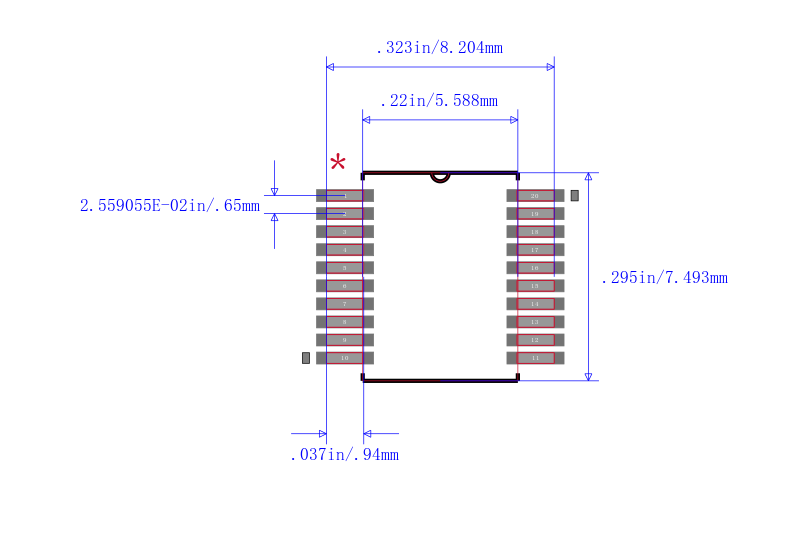 SN74AHC374DBR封装图