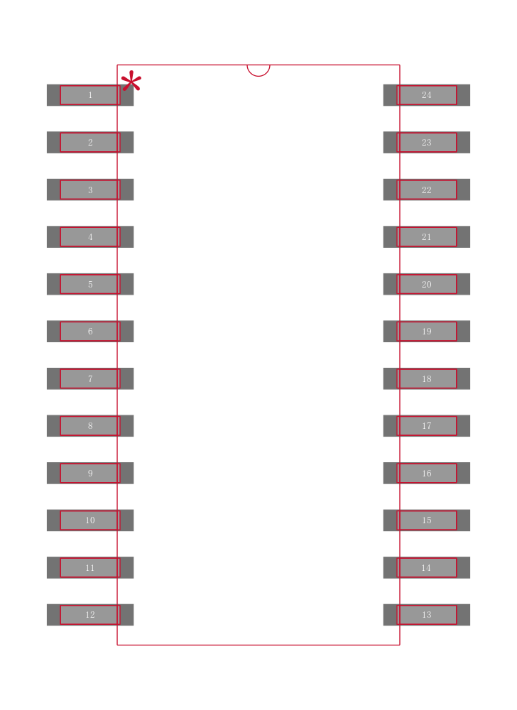 SN74AS825ADW封装焊盘图