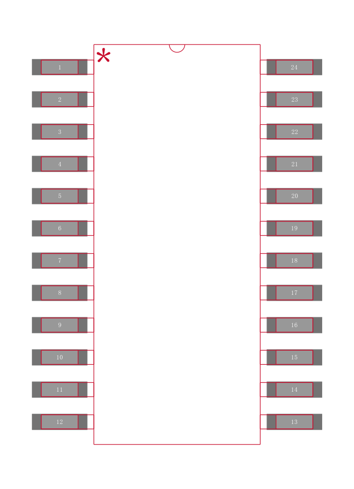 SN74LS648DW封装焊盘图
