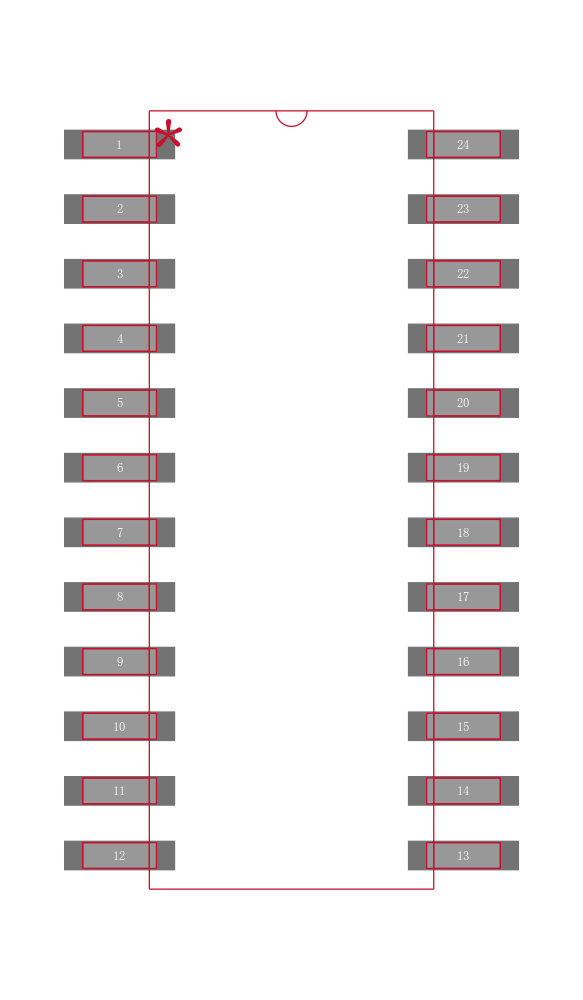 SN74LVC827ANSRG4封装焊盘图