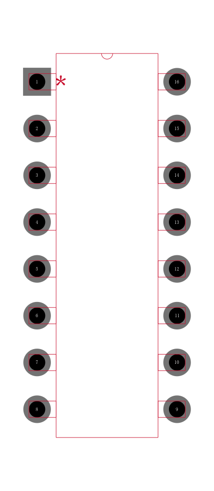 SNJ54ALS163BJ封装焊盘图