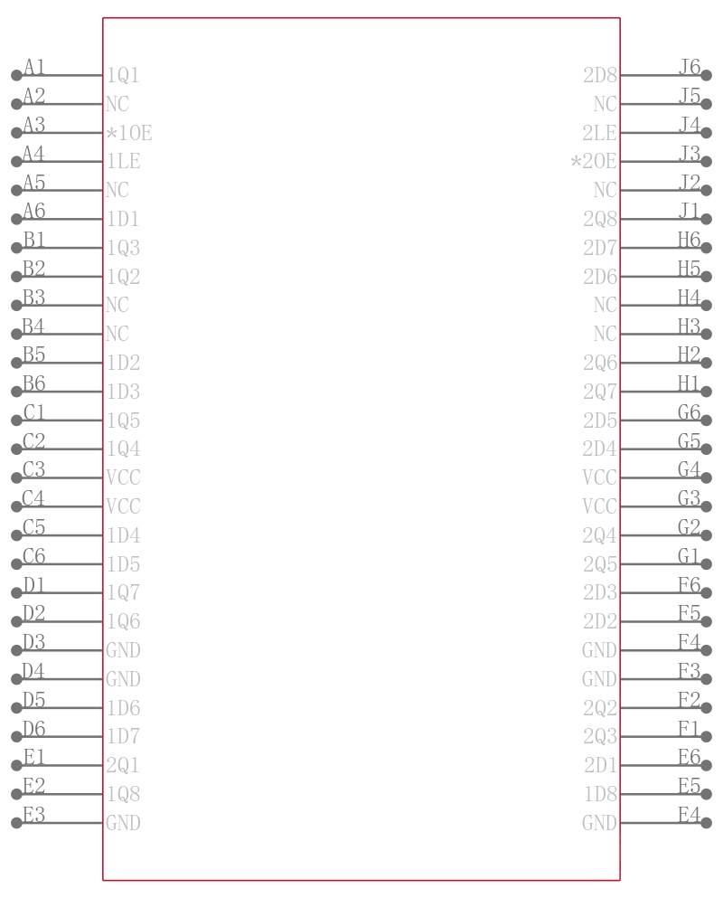 SN74LVC16373AZRDR引脚图