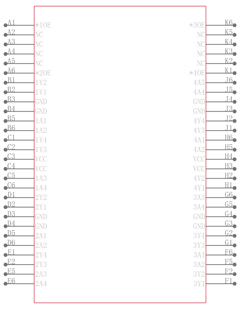 SN74LVT162244AGQLR引脚图