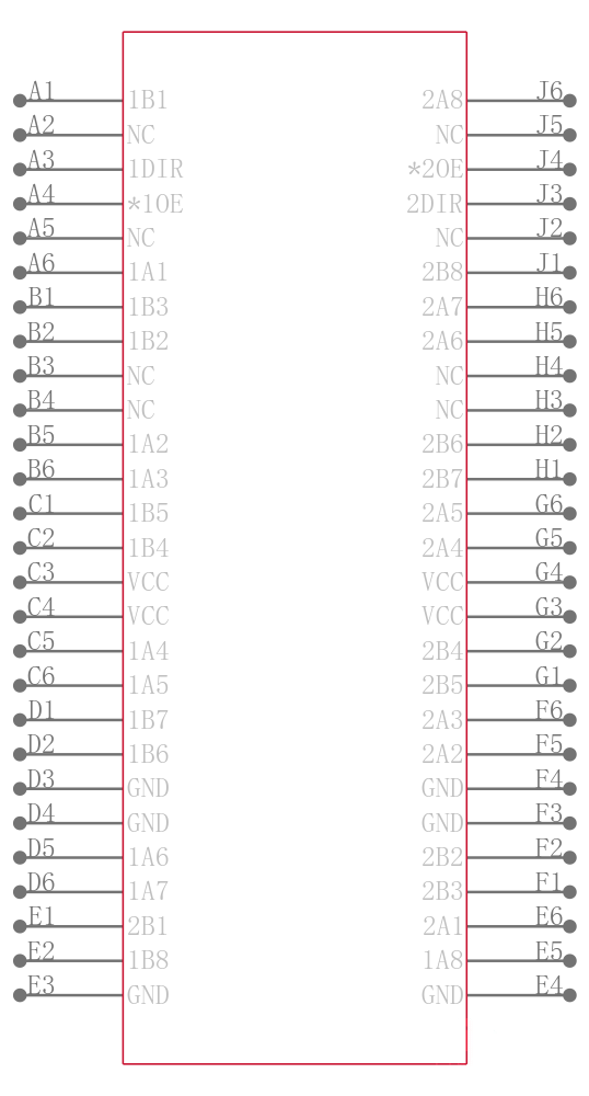SN74LVT162245AGRDR引脚图