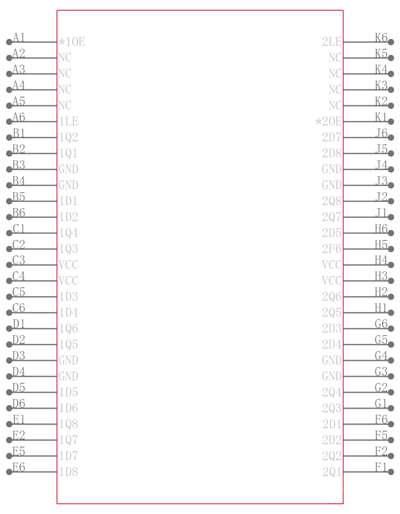 SN74LVCH16373AGQLR引脚图