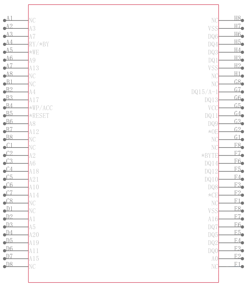 S29GL064S70FHI040引脚图