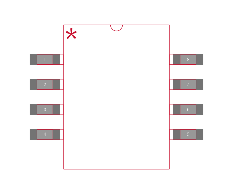 SST25VF064C-80-4I-S3AE-T封装焊盘图