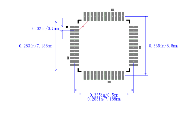 STM8AL3168TCY封装图