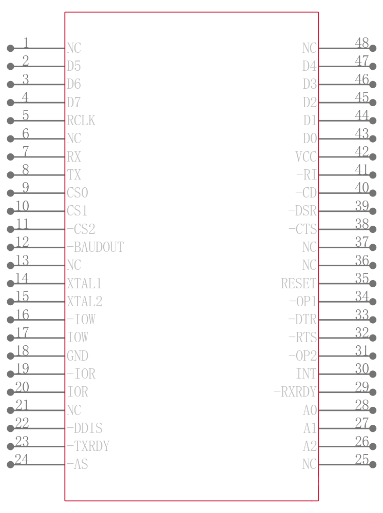 ST16C550IQ48-F引脚图
