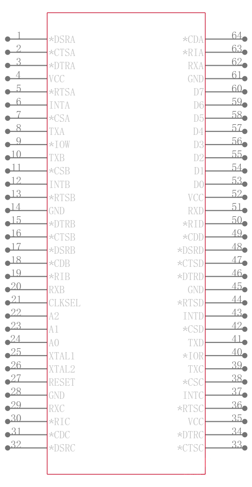 ST16C654DCQ64-F引脚图