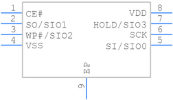 SST26VF032BA-104I/MF引脚图