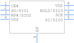 SST26WF016B-104I/MF引脚图