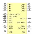 SST49LF016C-33-4C-WHE引脚图