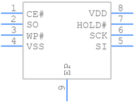 SST25VF080B-50-4I-QAF引脚图