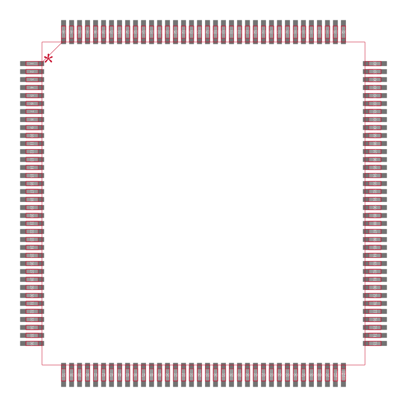 STM32F100ZDT6B封装焊盘图