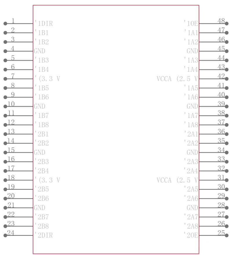 SN74ALVC164245DGG引脚图