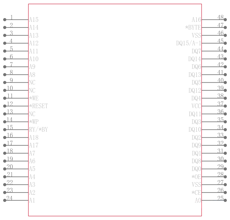 S29AL008J55TFNR20引脚图