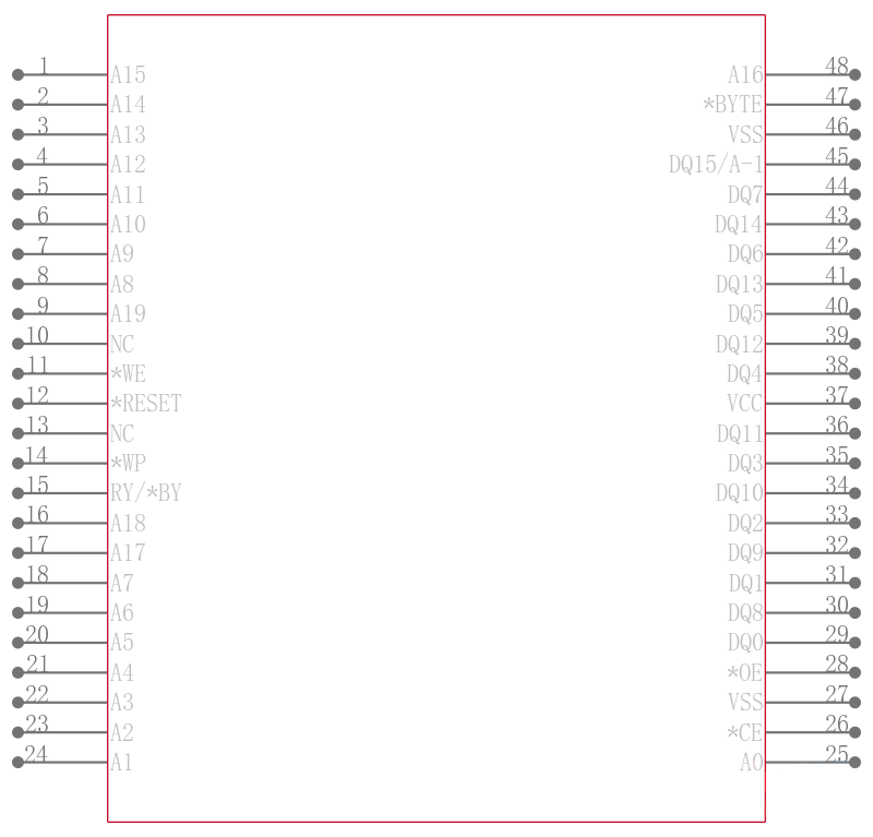 S29AL016J70TFN010引脚图