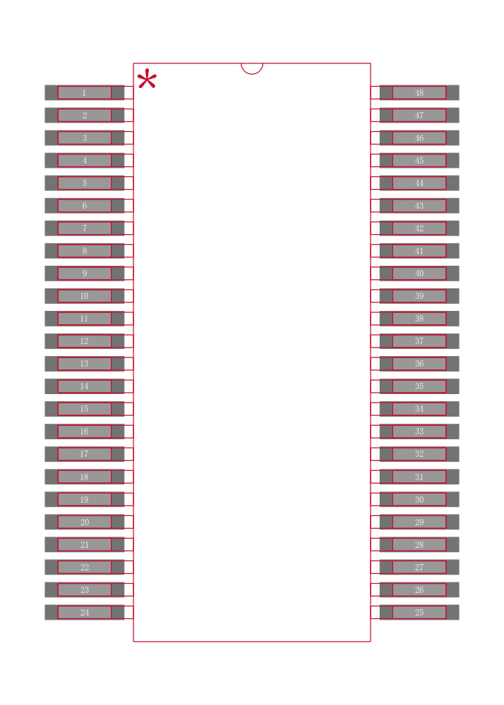 SN74ALVC16373DL封装焊盘图