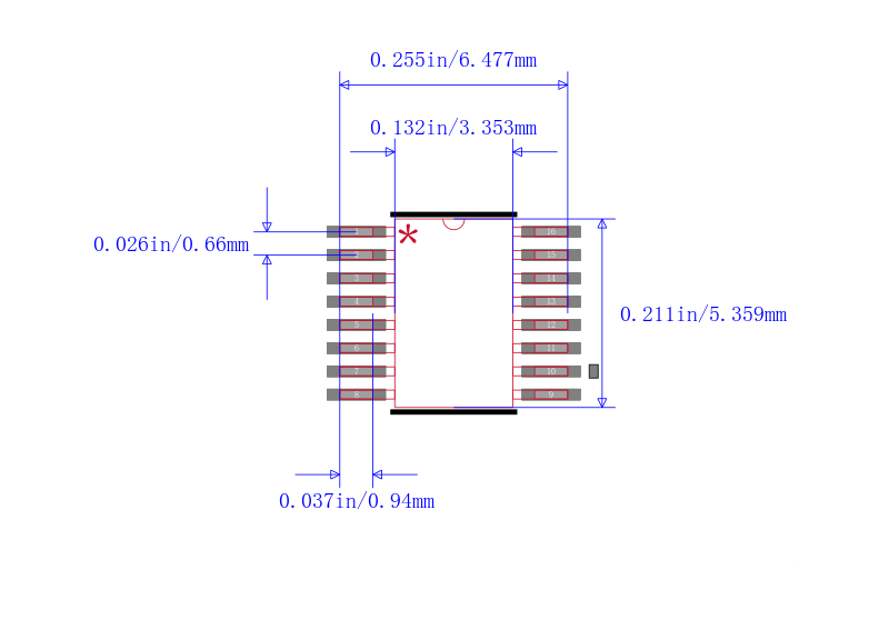 SN74HC153PWLE封装图