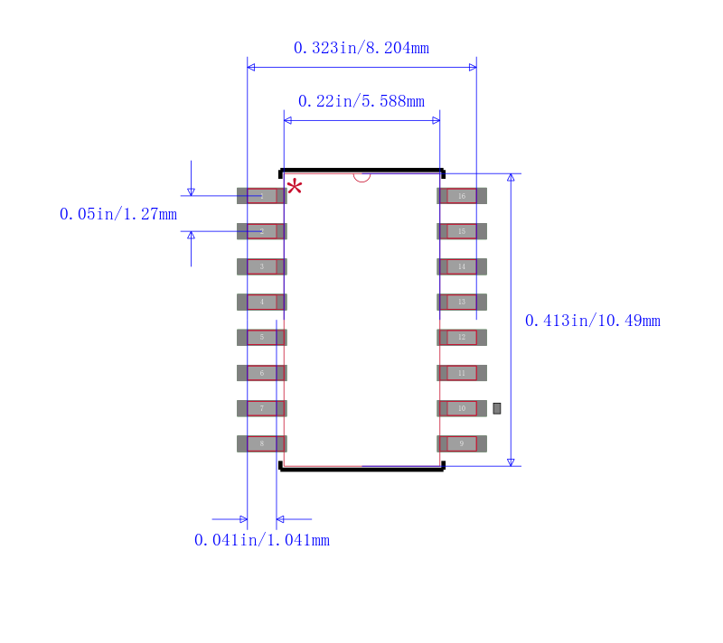 SN74LS123NS封装图