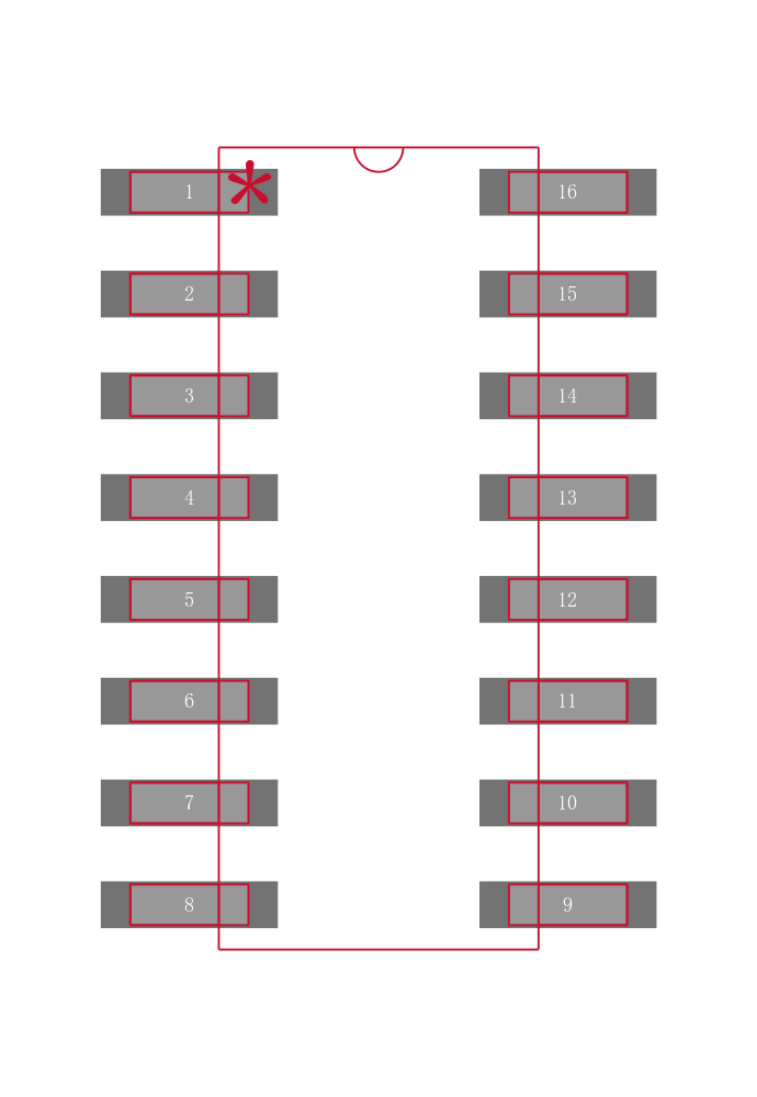 SN74AS194DE4封装焊盘图