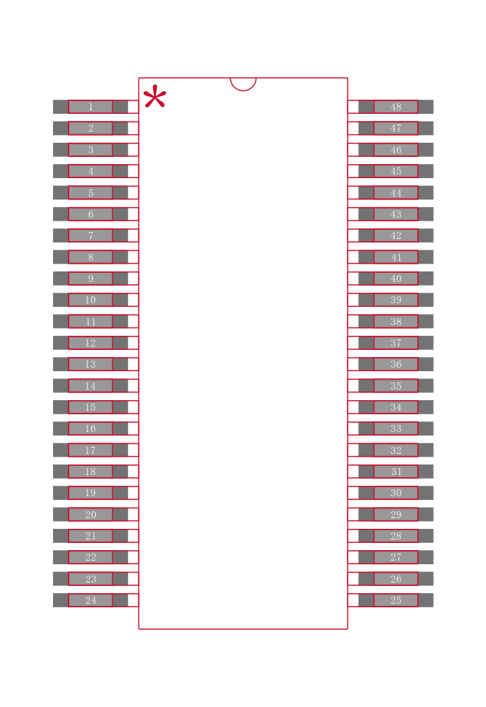 SN74LVT16373DGGR封装焊盘图