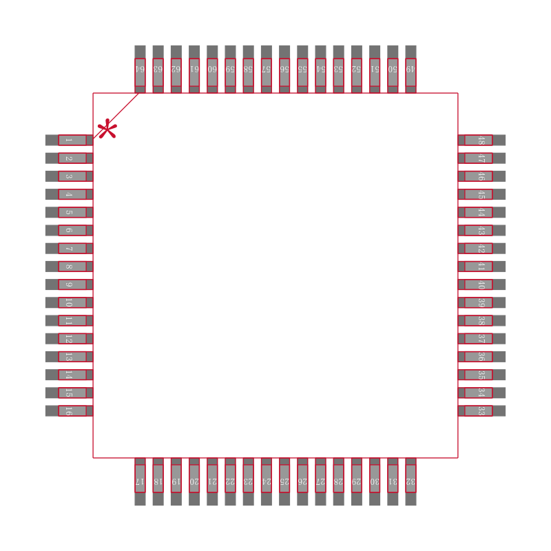 STM32F412RET6封装焊盘图