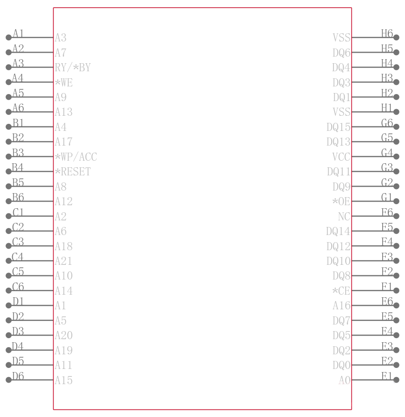 S29PL064J60BAW120引脚图