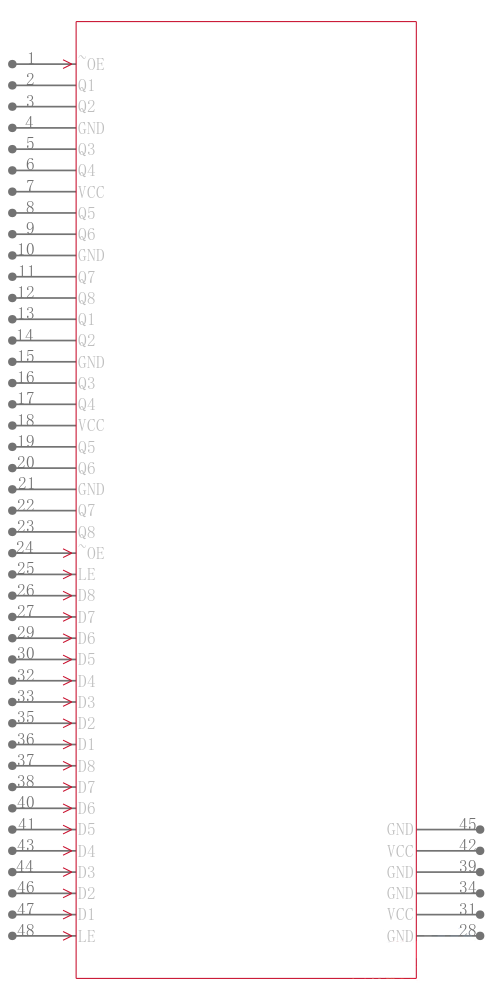 SN74ALVC16373DGGR引脚图
