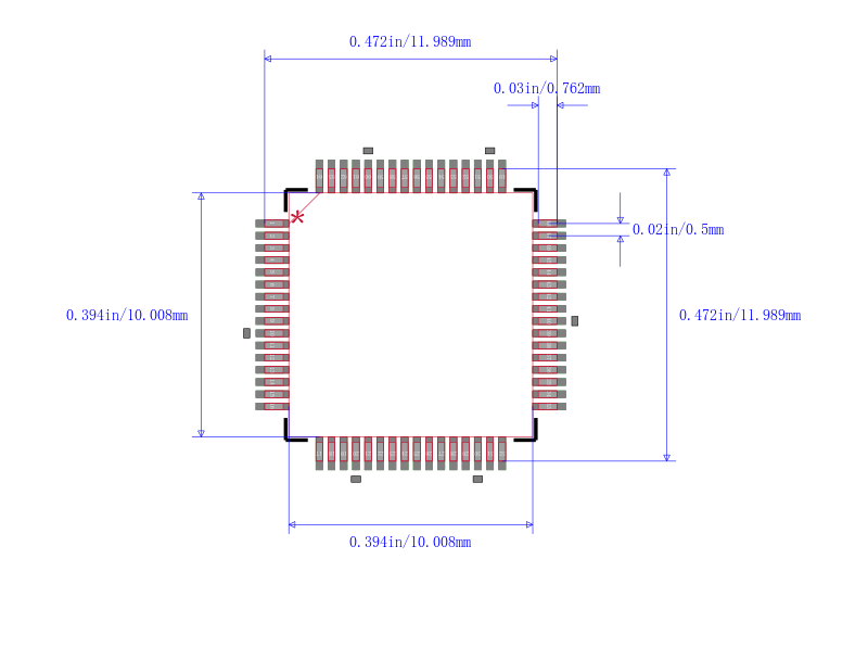 STM32L452RET6P封装图