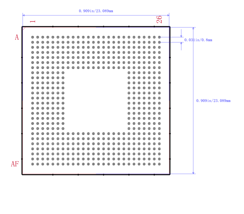 TMS320C6414TBGLZA7封装图