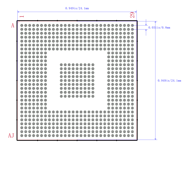 TMS320C6454BCTZ8封装图