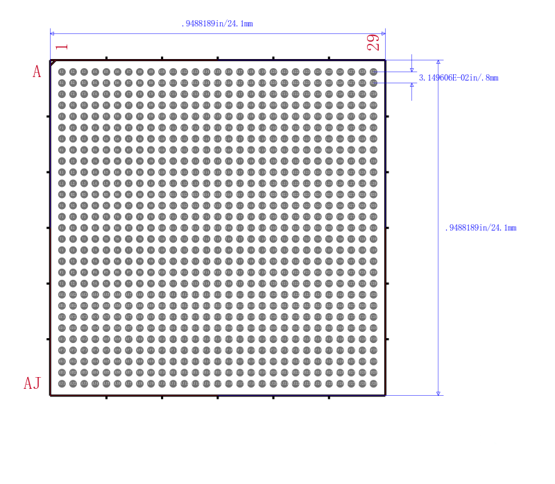 TMS320C6672ACYP封装图