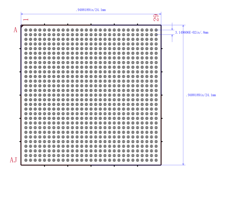 TMS320C6678ACYP封装图
