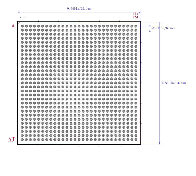 TMS320C6678AXCYPA封装图