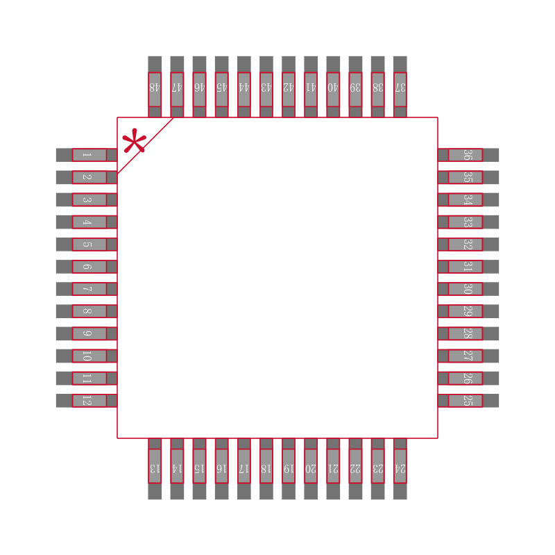 STM32L010C6T6封装焊盘图