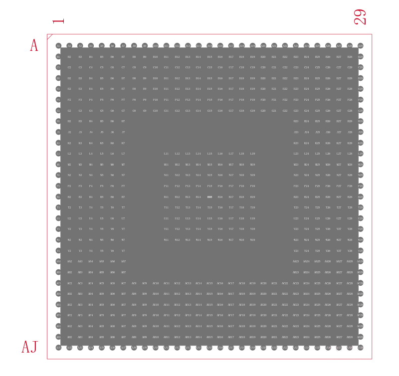 TMS320C6454BGTZA封装焊盘图