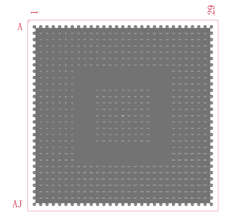 TMS320C6455BGTZA封装焊盘图