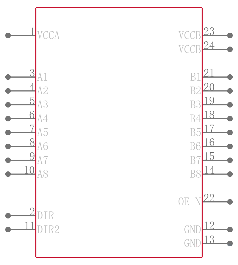 SN74AXC8T245PWR引脚图