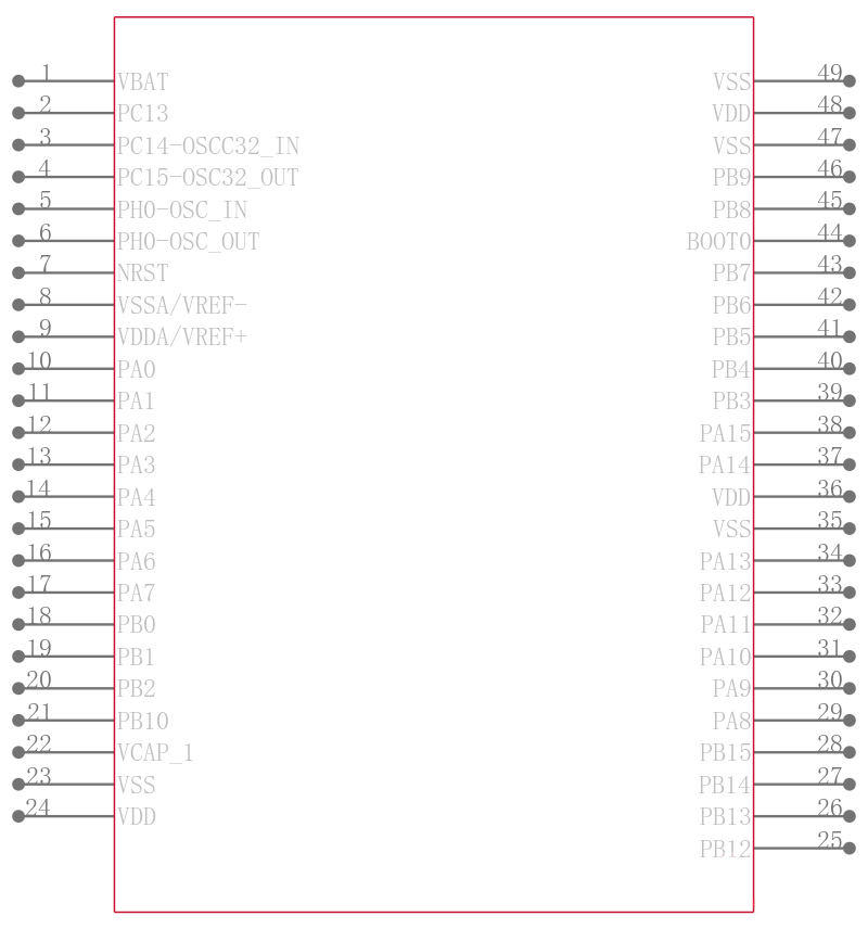 STM32F401CCU6TR引脚图