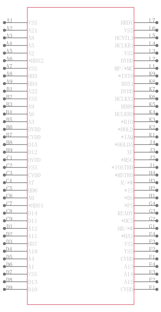 TMS320C54CSTZGU引脚图