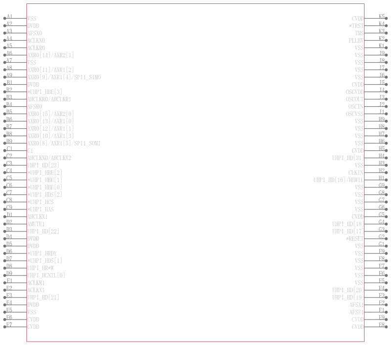 TMS320C6727BZDH300引脚图