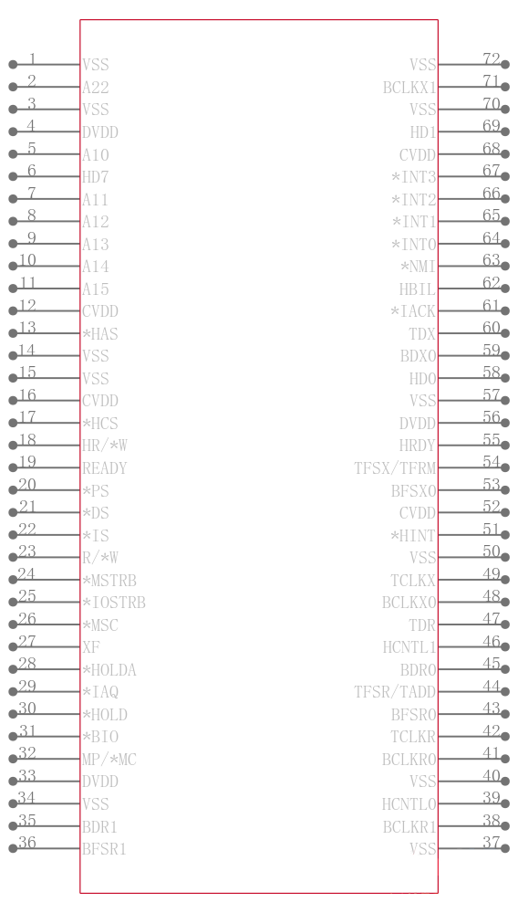 TMS32VC549PGE100G4引脚图