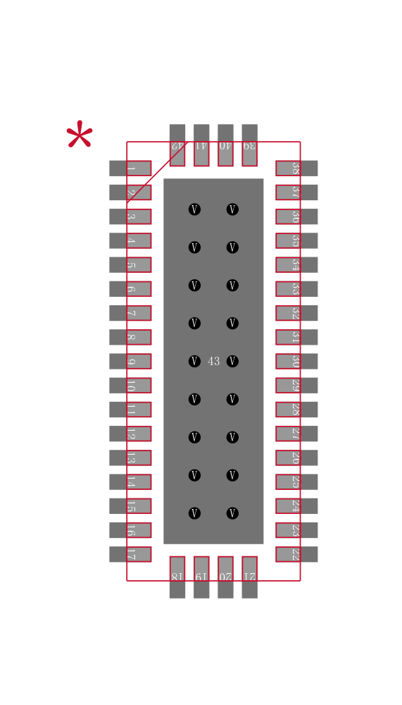 TS3DDR3812RUAR封装焊盘图